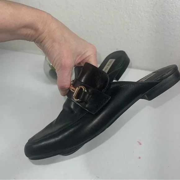 Steve Madden Kandi black leather loafer mules size 6 - Picture 3 of 9